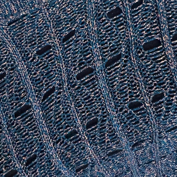 Anthropologie Pilcro NWT Navy and Copper XL Metallic Knit Sweater - Picture 3 of 5